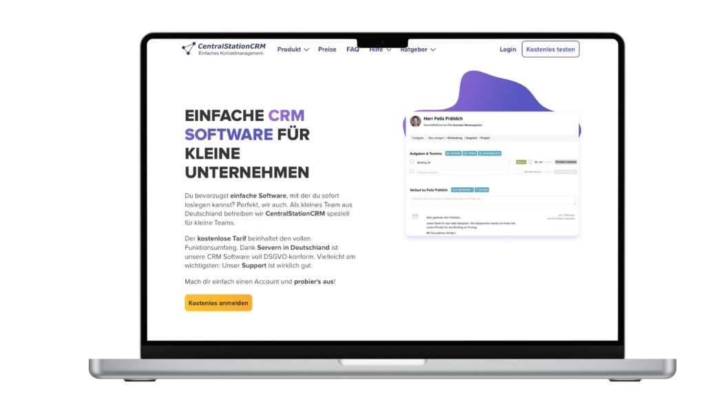 CRM für Dienstleister 2025 - CentralStationCRM