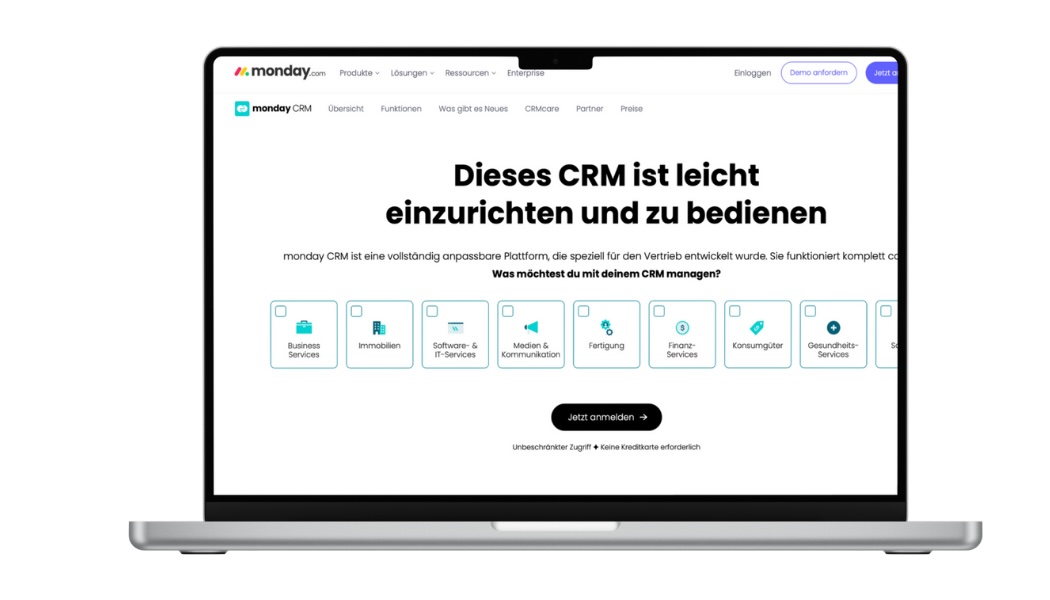 monday.com CRM Fertigungsunternehmen